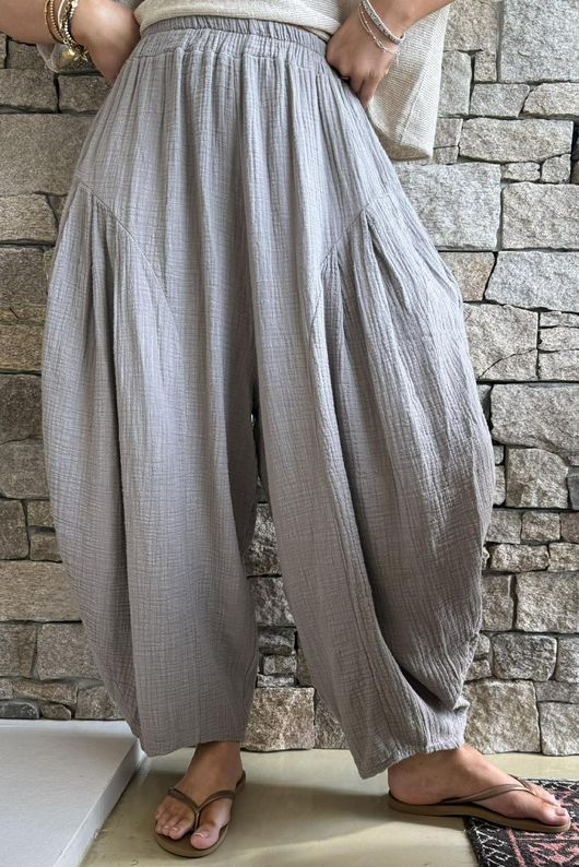 Tasha Cushion Cotton Sia Barrel Pant Mocha